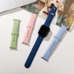 Personalized 1 - 3 Dogs and Paws Silicone Apple Watch Band with Engraved Name Birthday Anniversary Gift for Dog Lovers