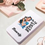 Personalized Cartoon Retro Girl Makeup Brush Set with Name and LED Mirror Travel Essentials Birthday Gift for Her