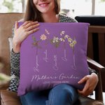 Personalisierte Familie Aquarell Geburt Blume Malerei Kissen werfen Kissenbezug mit 1-8 Namen Muttertag Geburtstag Geschenk für Oma Mutter
