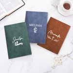 Cahier personnalisé en cuir PU avec nom et 200 pages Accessoires d'enregistrement Cadeau d'anniversaire religieux Cadeau de baptême pour les chrétiens