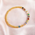 Gepersonaliseerde 1-12 Familie Geboortestenen Elastische Kralen Armband Verjaardag Moederdag Cadeau voor Vrouw Moeder