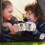 Personlig blomst sommerfugl 3D-tegneseriefigur bærbar 12 oz emaljekopp med navn jubileum bursdagsgave til gutter jenter