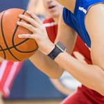 Personalized Basketball Element Silicone Watch Band for Apple with Engraved Name Birthday Game Day Gift for Basketball Lover