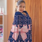 Personalisierte Cheer Pink Coquette Bogen weiche Decke mit Namen Home Decor Geburtstag Team Geschenk für Cheerleader Mädchen