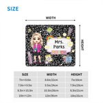 Personalizzato Cartoon Teacher Character Anti-Slip Mouse Pad con nome Teacher's Day Back to School Appreciation Gift for Teachers Educators