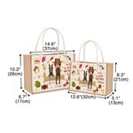 Personalized Cowgirl Horse Element Durable Jute Tote Bag with Name  Large Capacity Travel Accessories Birthday Gift for Women Horse Lovers