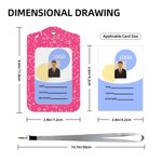 Gepersonaliseerde Cartoon Character Clipart ID Badge houder met naam en sleutelkoord Office terug naar school Teacher's Day Gift voor leerkracht