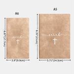 Cahier personnalisé en cuir PU avec nom et 200 pages Accessoires d'enregistrement Cadeau d'anniversaire religieux Cadeau de baptême pour les chrétiens