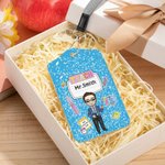 Gepersonaliseerde Cartoon Character Clipart ID Badge houder met naam en sleutelkoord Office terug naar school Teacher's Day Gift voor leerkracht