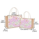 Sac écologique en toile de jute personnalisé avec nom Anniversaire Cadeau de mariage pour femmes