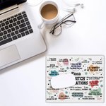 Personalized Bad Bitch Affirmations Non-Slip Mouse Pad with Name Office Supplies Humorous Birthday Gift for Friends Family Colleague