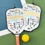 Henkilökohtainen Tämä kuuluu isoisälle Vedenpitävä Pickleball mela kansi 1-12 nimet Syntymäpäivä Isänpäivä lahja isälle isoisä Pickleball pelaaja