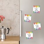 Henkilökohtainen väri värikynä neliö jääkaappi magneetti tekstillä Home Class Decor Syntymäpäivä Opettajan päivä arvostus lahja opettajille