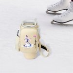Personalizzato pattinaggio ragazza nascita fiore bottiglia d'acqua borsa con custodia tracolla regolabile accessorio per Stanley Tumbler regalo di compleanno per le donne ragazza