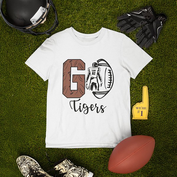 T-shirt personnalisé Football Element Go Sweatshirt avec nom et numéro de l'équipe Motivation Jour de match Cadeau d'anniversaire pour famille Amis Joueurs