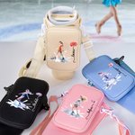 Personalizzato pattinaggio ragazza nascita fiore bottiglia d'acqua borsa con custodia tracolla regolabile accessorio per Stanley Tumbler regalo di compleanno per le donne ragazza