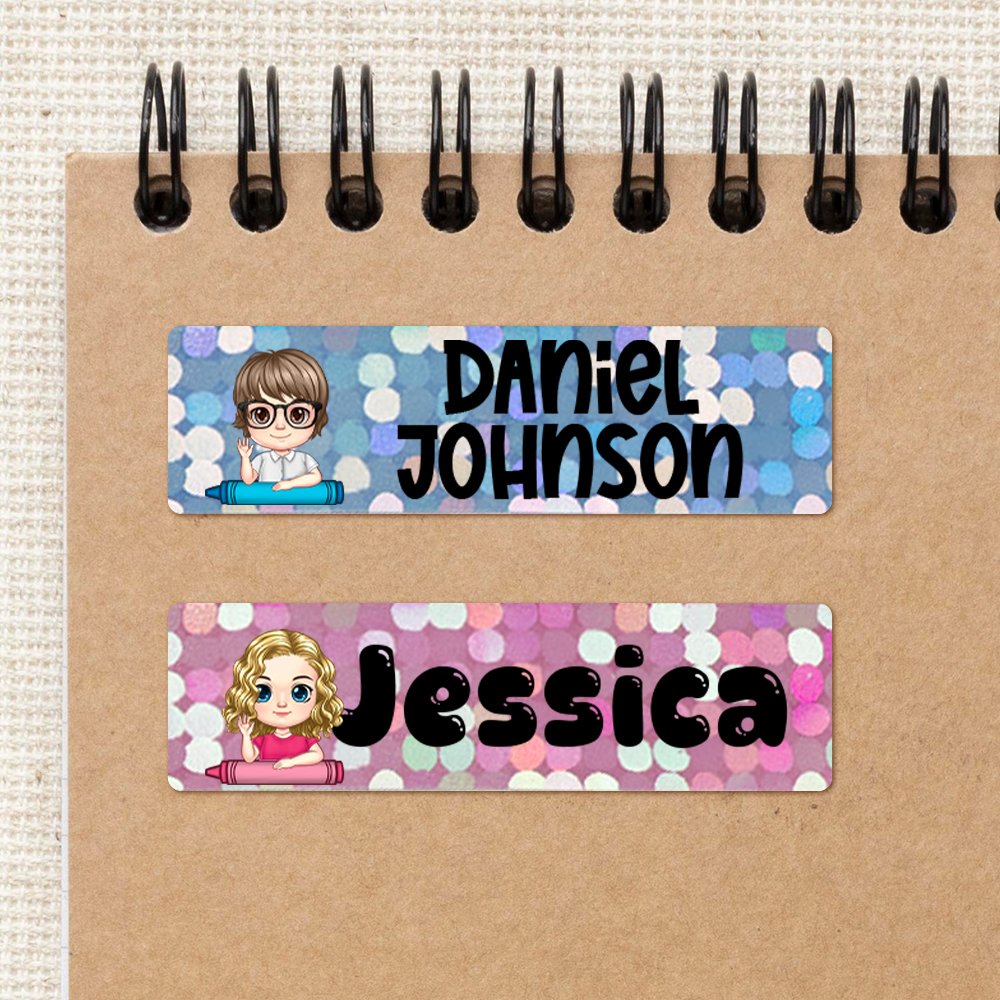 Autocollants holographiques personnalisables avec personnage cartoon