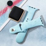 Personalized Ice Hockey Silicone Multicolour Watch Band for Apple with Name Birthday Thanksgiving Gift for Ice Hockey Lovers Teammate Coach