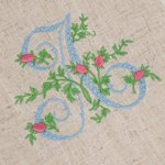 Personalizzato ricamato primavera fiore vintage iniziale lino tovagliolo tavolo decorazione Housewarming matrimonio Tea Party regalo per Hostess famiglia amico