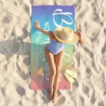 Personalised Beaching Not Teaching Quick Dry Oversized Beach Towel with Text Summer Holiday Accessories Teacher's Day Birthday Gift for Teachers
