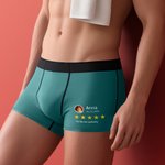 Set di biancheria intima personalizzata a cinque stelle con foto, perizoma e boxer traspiranti, con nome, data e testo, regalo di compleanno e anniversario per uomini e donne.