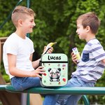 Personalisierte Cartoon lachende Tier isolierte Lunch Bag mit Namen täglich Reisen zurück zu Schule Geburtstag Geschenk für Jungen Mädchen
