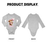 Vaca de las Tierras Altas personalizada 100% Algodón Body para bebé con nombre Luna Llena Regalo de Baby Shower para bebé Niña Niño
