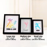 Boîte d'ombrage personnalisée en bois avec silhouette de danse, cadre photo, épingle de compétition et nom, décoration intérieure, cadeau d'anniversaire pour les danseurs.