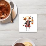 Personlig morsomt Highland Cow Scotch Whisky keramisk krus med navn Bursdagsgave til Highland Cow-elskere