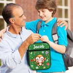 Personalisierte Cartoon lachende Tier isolierte Lunch Bag mit Namen täglich Reisen zurück zu Schule Geburtstag Geschenk für Jungen Mädchen