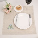 Personalizzato ricamato primavera fiore vintage iniziale lino tovagliolo tavolo decorazione Housewarming matrimonio Tea Party regalo per Hostess famiglia amico