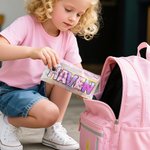 Personalizzato nome colorato impermeabile Mesh Matita Pouch con Zipper School Supplies Back to School regalo per i bambini