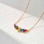 Gepersonaliseerde 1-7 Familie Geboortestenen Ketting Sierlijke Sieraden Moederdag Verjaardagscadeau voor Vrouwen