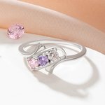 Personlig 1-5 Birthstones Ring Smyckesring Familjesmycke Mors dag Födelsedag Jubileum Present till Kvinnor Mamma Mormor