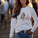 Personalised Cartoon Horse Cowgirl Multicolour Sweatshirt Hoodie with Name Birthday Gift for Family Friends Horse Lovers