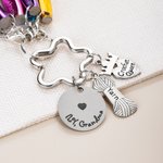 Personalised Crochet Queen Colourful Portable Mini Crochet Hooks Keychain with Engraved Text Outdoor Essentials Birthday Gift for Women Craft Lovers