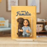 Personalisierte Foto 3D-Effekt-Charakter Acryltafel mit Titel und Sockel Schreibtisch Deko Jahrestag Geburtstag Geschenk für Familie Freunde