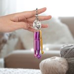 Personalised Crochet Queen Colourful Portable Mini Crochet Hooks Keychain with Engraved Text Outdoor Essentials Birthday Gift for Women Craft Lovers