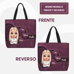 Bolsa de lona personalizada con corazón retro y personaje de dibujos animados con 1 a 8 nombres regalo de cumpleaños o Día de la Madre para mujeres
