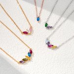 Gepersonaliseerde 1-7 Familie Geboortestenen Ketting Sierlijke Sieraden Moederdag Verjaardagscadeau voor Vrouwen