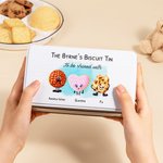 Personalised Food Grade Metal Biscuit Tin with Name and Text Birthday Gift Christmas Gift for Family