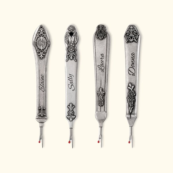 Unpick Mistakes with Grace - Personalized Vintage Flora Pattern Seam Ripper Tools Birthday Crafting Gift