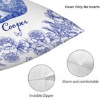 Cuscino personalizzato Toile De Jouy Design Dog Cat Throw Pillow Cover con nome Sympathy Sentimental Memorial Gift for Pet Owner