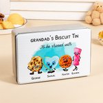 Personalised Food Grade Metal Biscuit Tin with Name and Text Birthday Gift Christmas Gift for Family