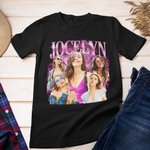 Gepersonaliseerd Vintage Bootleg Rap T-shirt met 5 Foto's en Naam Vriendschap Verjaardagscadeau voor Vrouwen