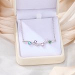 Personalisierte 1-6 Familie Zweig Geburtssteine Halskette Zierliche Schmuck Geburtstag Jahrestag Geschenk für Frauen