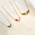 Gepersonaliseerde 1-7 Familie Geboortestenen Ketting Sierlijke Sieraden Moederdag Verjaardagscadeau voor Vrouwen