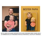 Personalisierte Foto 3D-Effekt-Charakter Acryltafel mit Titel und Sockel Schreibtisch Deko Jahrestag Geburtstag Geschenk für Familie Freunde