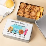 Personalised Food Grade Metal Biscuit Tin with Name and Text Birthday Gift Christmas Gift for Family