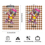 Personalized Pencil Character Multicolor Acrylic Clipboard with Low Profile Clip Teacher's Day  Back to School Birthday Gift for Teachers Students 7